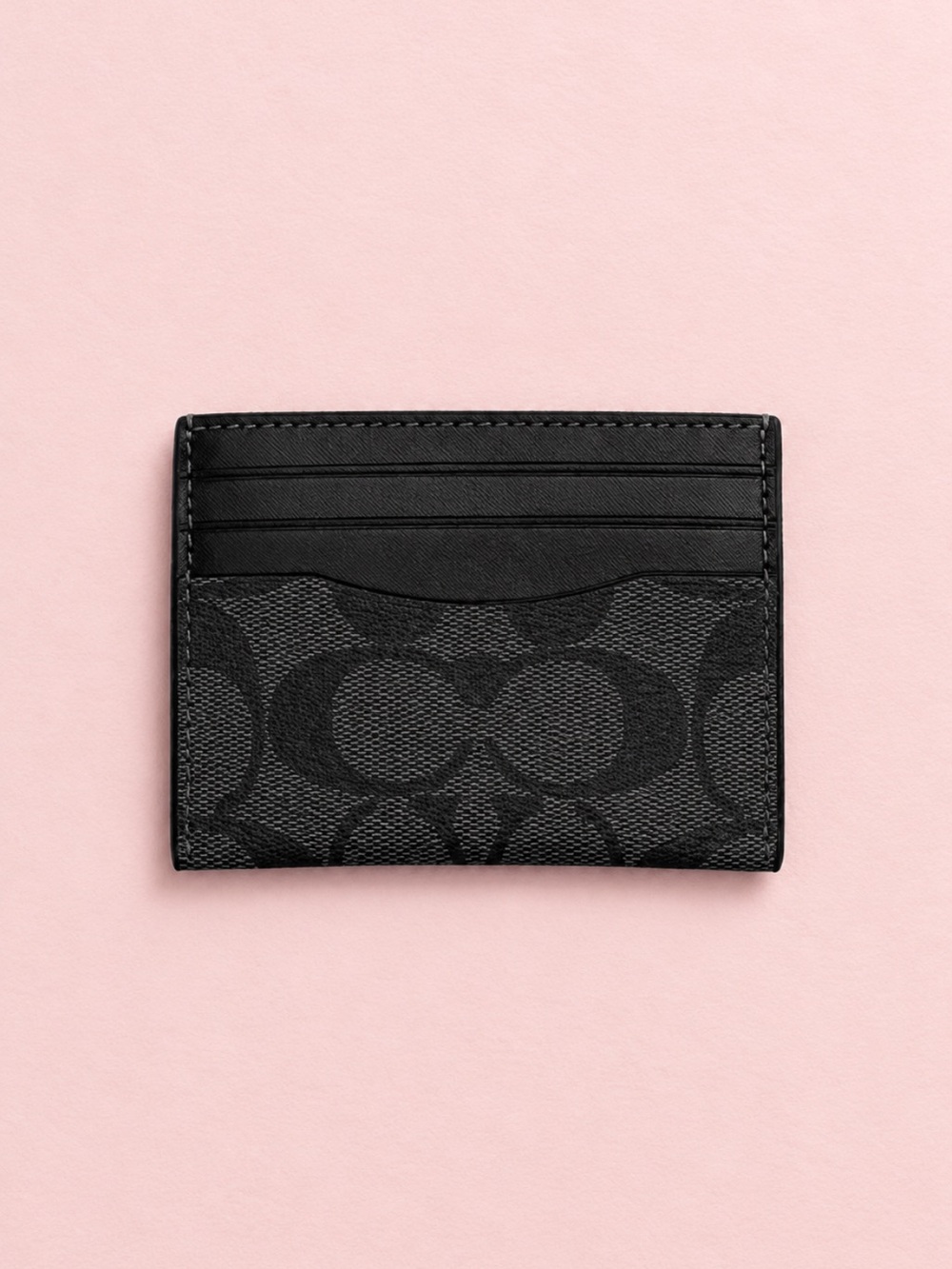 COACH Cardholder in blank/grey monogram